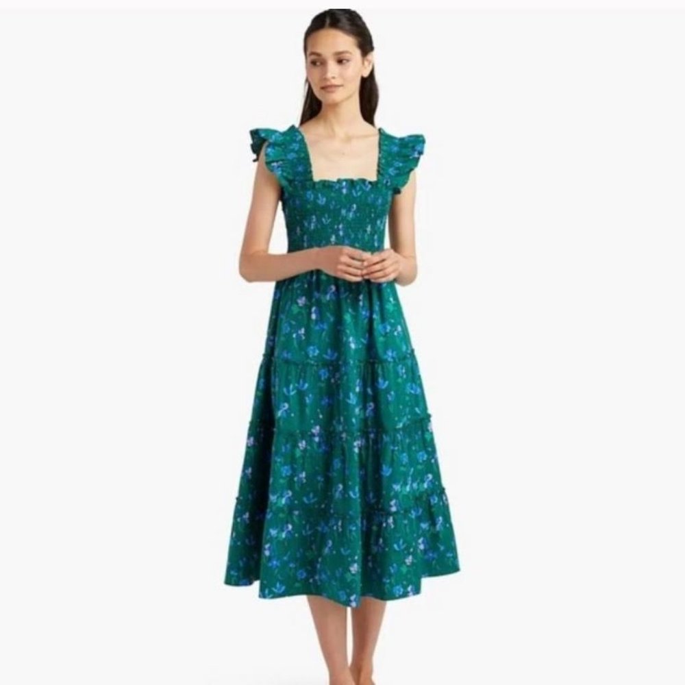 Hill House Home - The Ellie Nap Dress - Emerald Space Floral 2XL/XXL